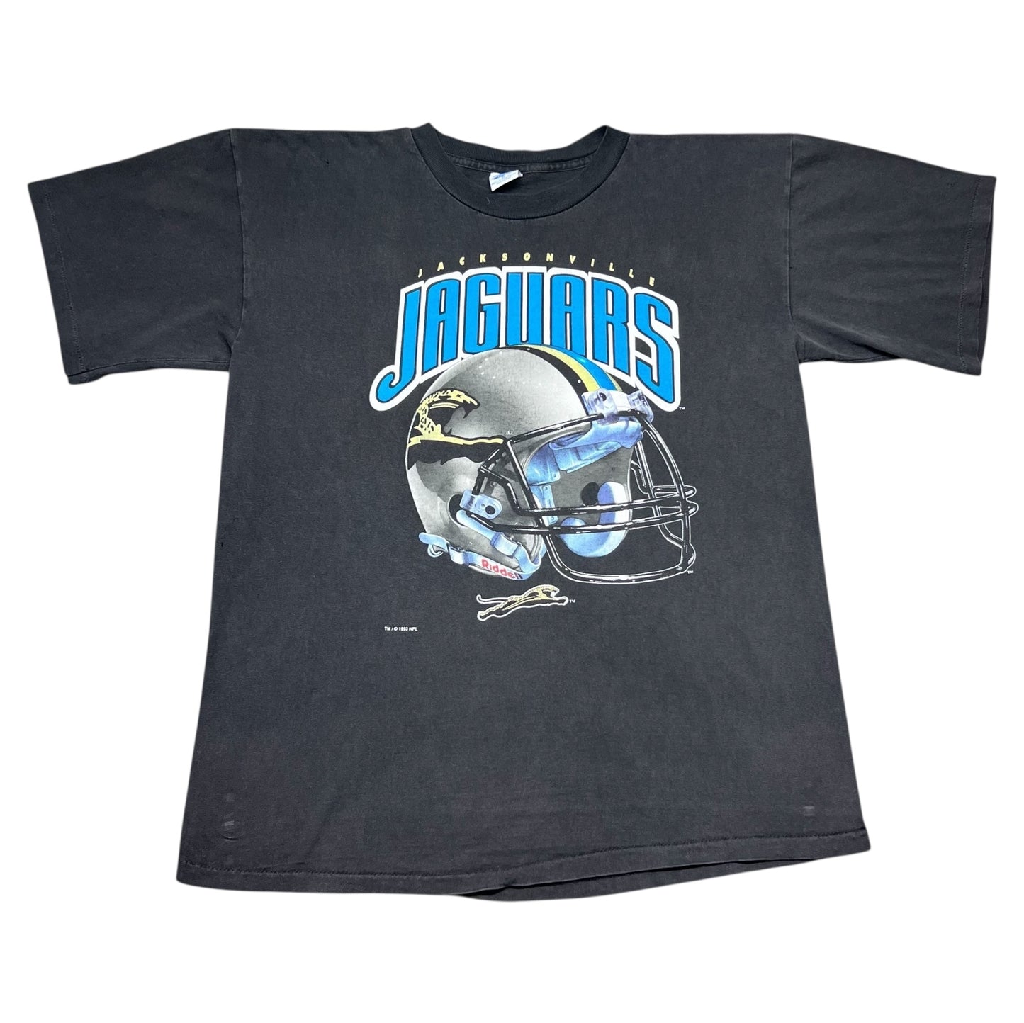 Vintage 1993 Salem Sportswear Jacksonville Jaguars Helmet Banned Logo Tee XL