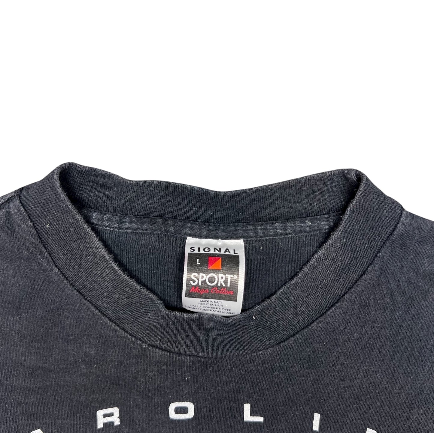 Vintage 1996 Riddell Carolina Panthers Player Double Sided Tee L