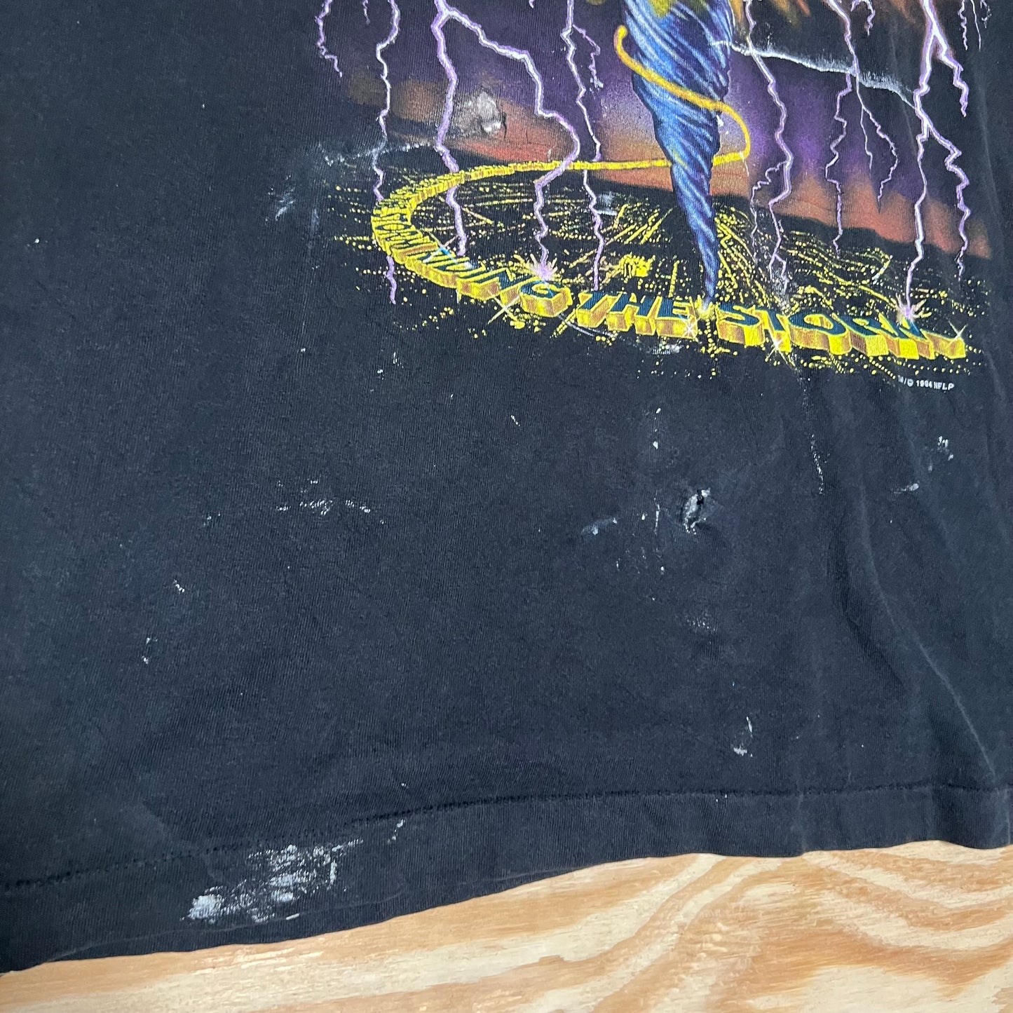Vintage 1994 NFL Miami Dolphins “Riding The Storm” Tornado Lightning Tee XL