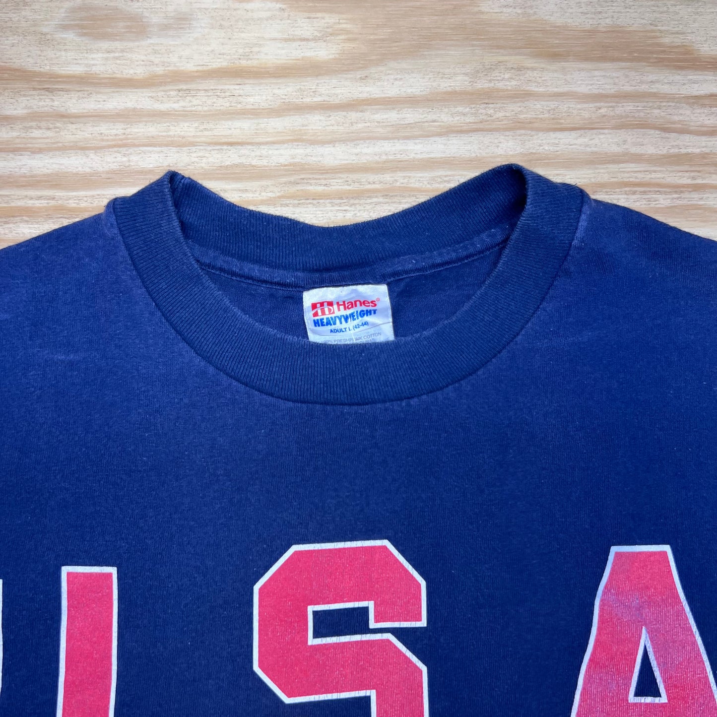 Vintage 90s Navy Blue USA Atlanta Olympic Games Big Logo Tee L