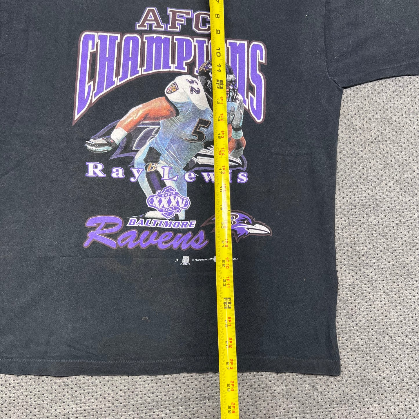 Vintage 2001 Baltimore Ravens Ray Lewis Football Player Tee L