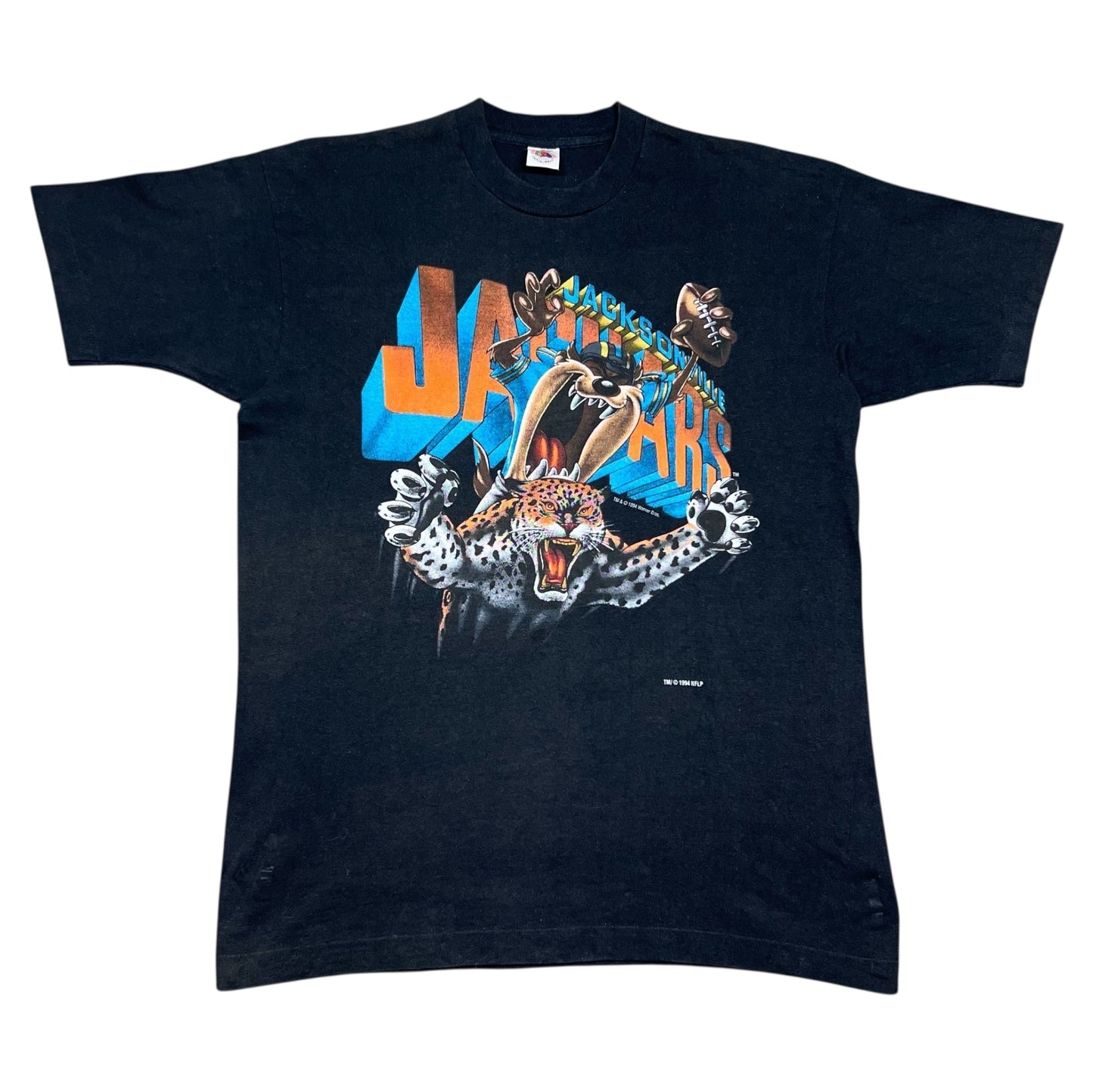 Vintage 1994 Jacksonville Jaguars Tasmanian Devil Football Mascot Tee L