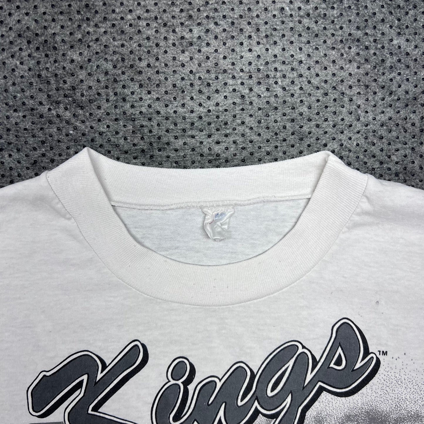 Vintage 1991 AOP Bulletin Los Angeles Kings Goalie Player Tee XL