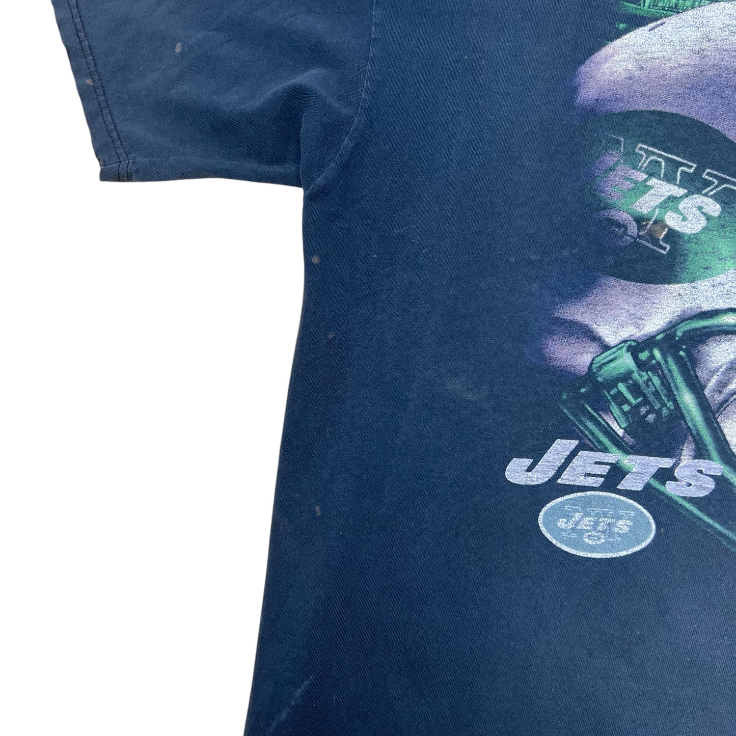 Vintage 00s NFL New York Jets Football Helmet Tee XL