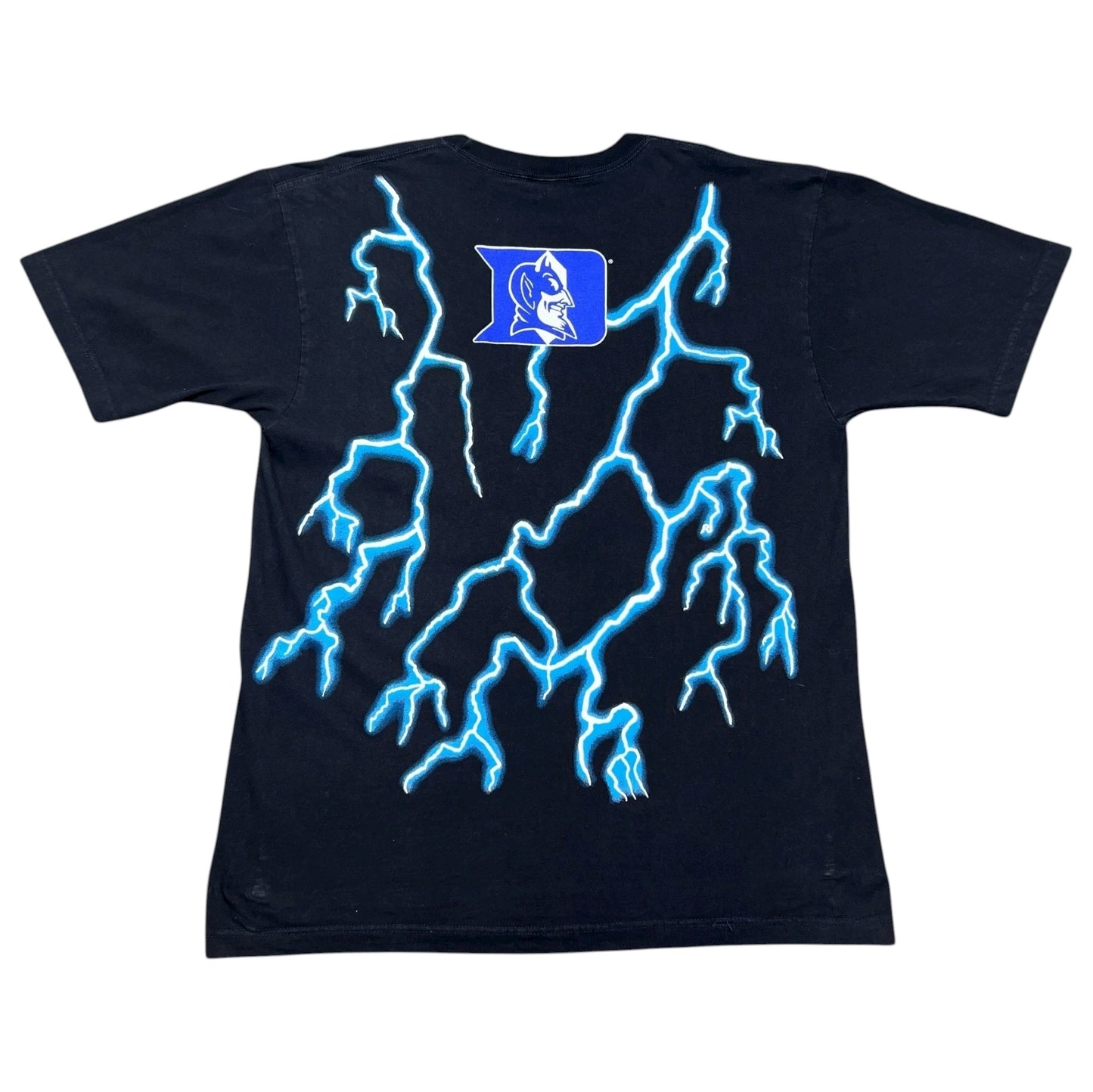 Vintage 90S Duke University Blue Devils Lightning American Thunder Tee XL