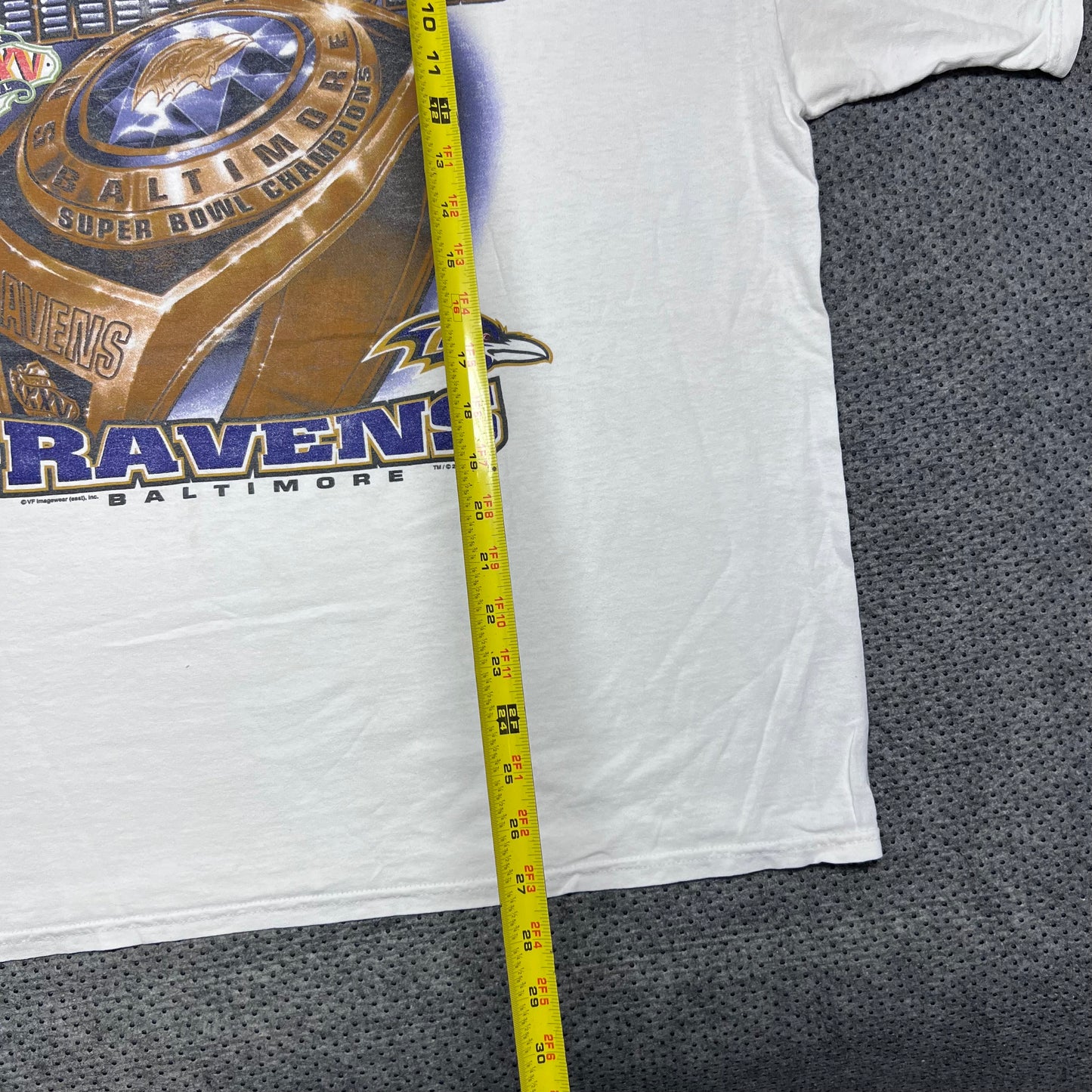 Vintage 2001 Baltimore Ravens Super Bowl Championship Ring Tee XXL
