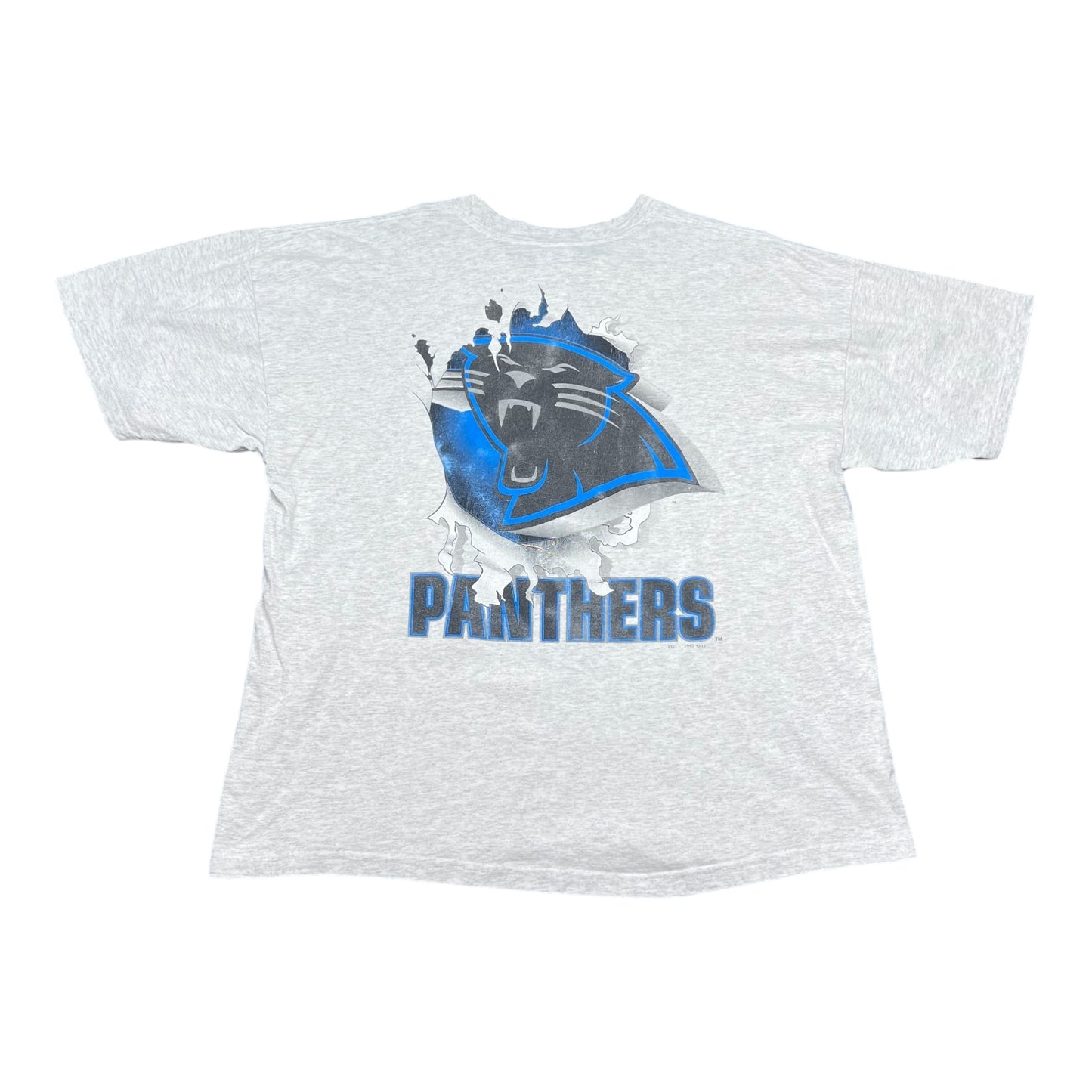 Vintage 1993 League Leader Carolina Panthers Breakthrough Logo Tee XL