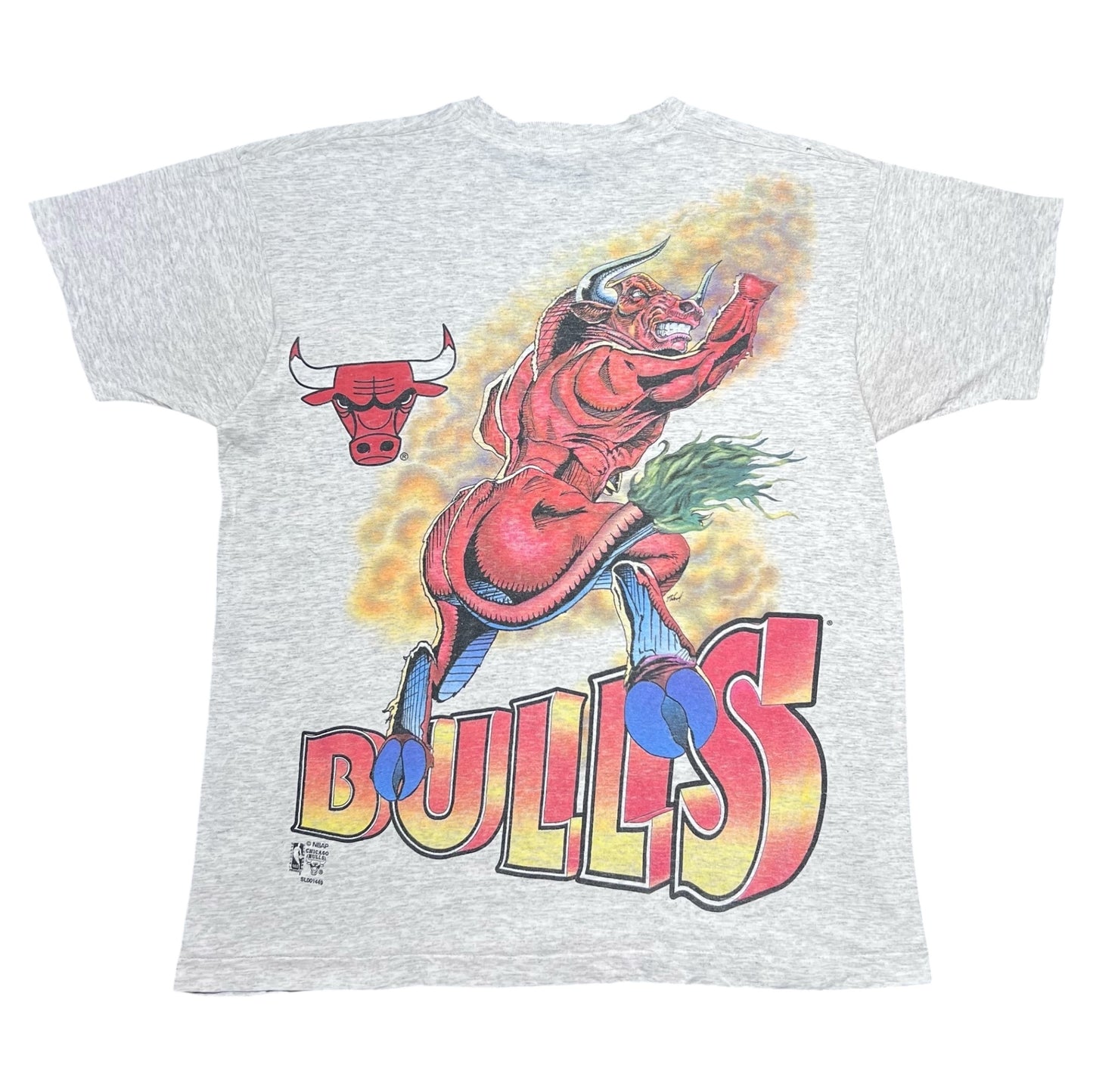 Vintage 90s Salem Sportswear Chicago Bulls Mascot Basketball Tee L