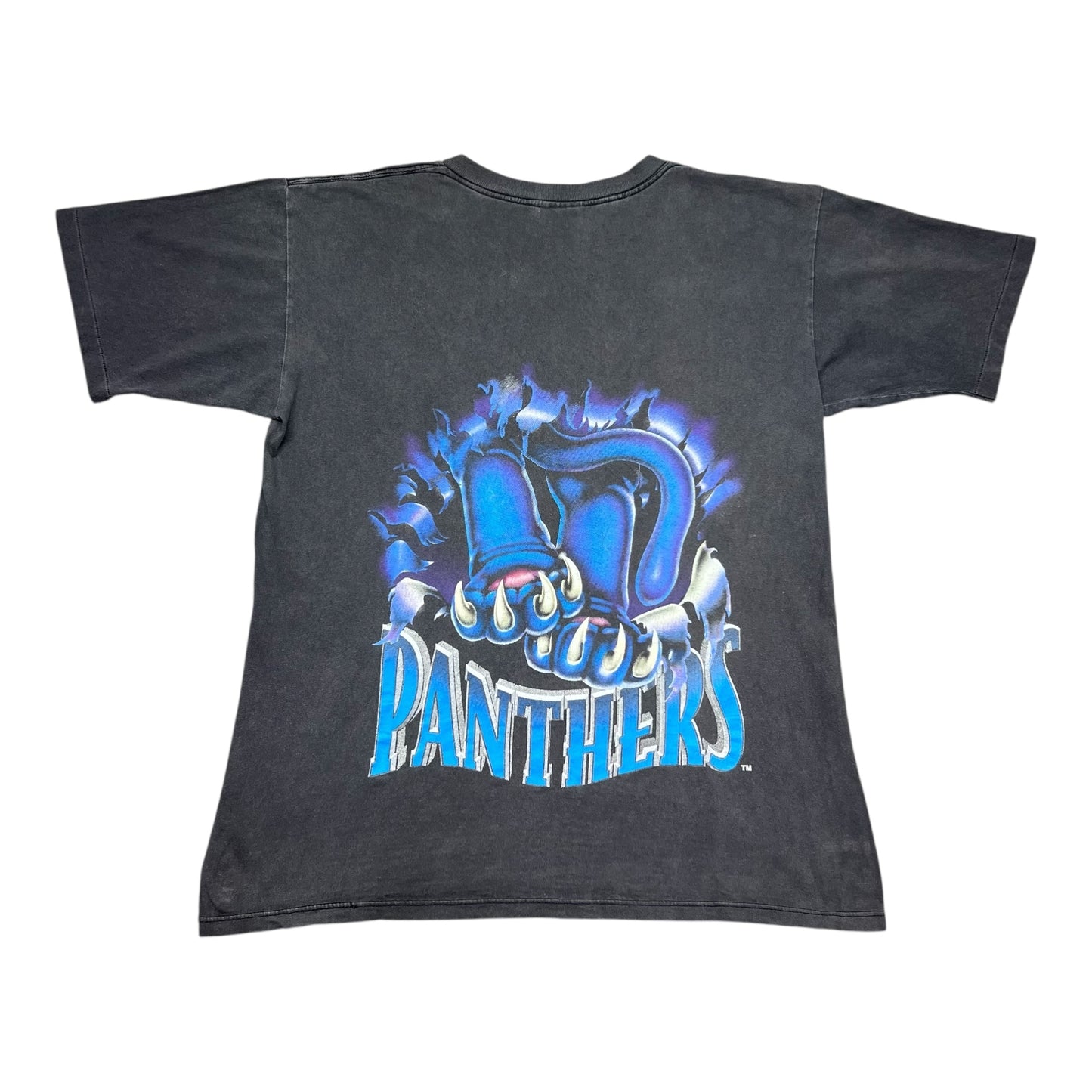 Vintage 1993 Nutmeg Carolina Panthers Breakthrough Mascot Realistic Tee L