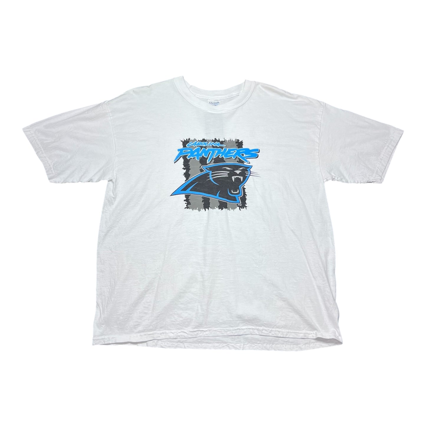 Vintage 00s Gildan Tag NFL Carolina Panthers Football Stamp Logo Tee XL