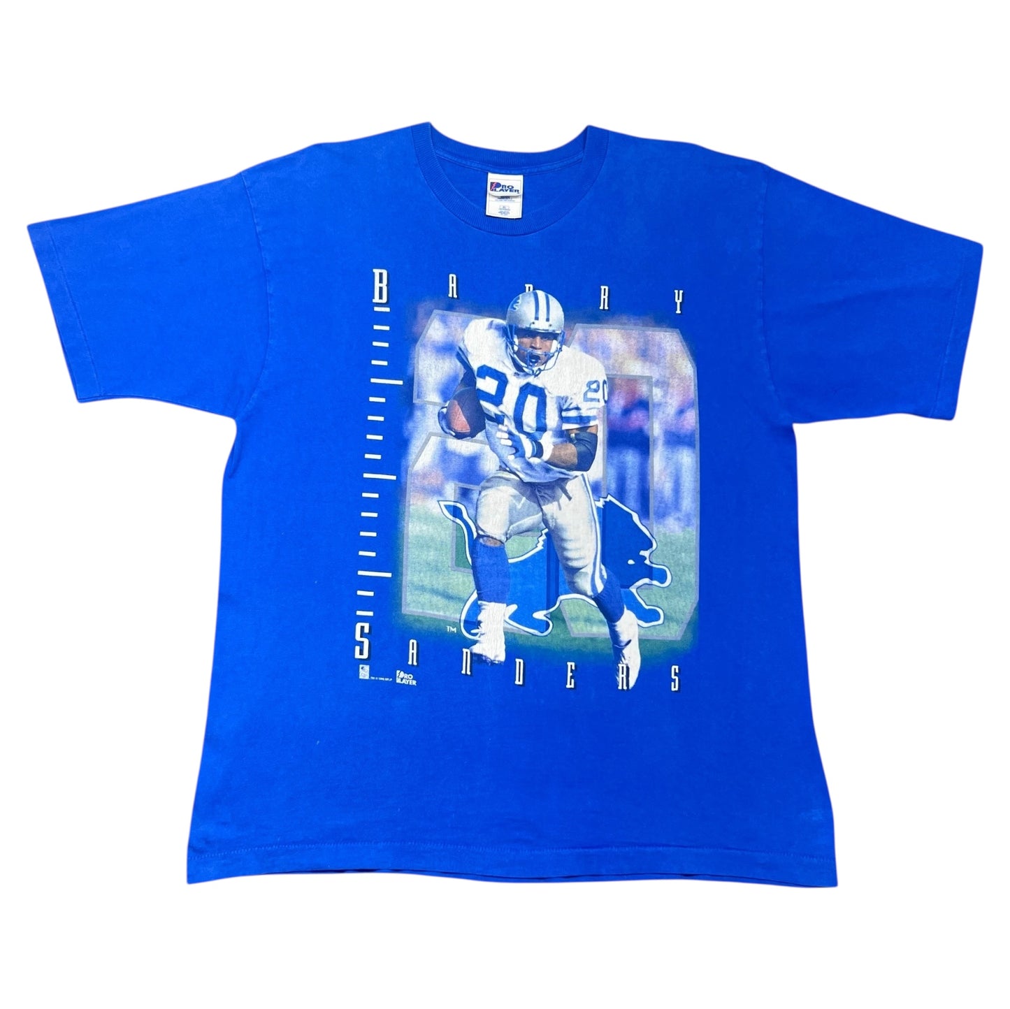 Vintage 1996 Pro Player Detroit Lions Barry Sanders Football Player Tee XL