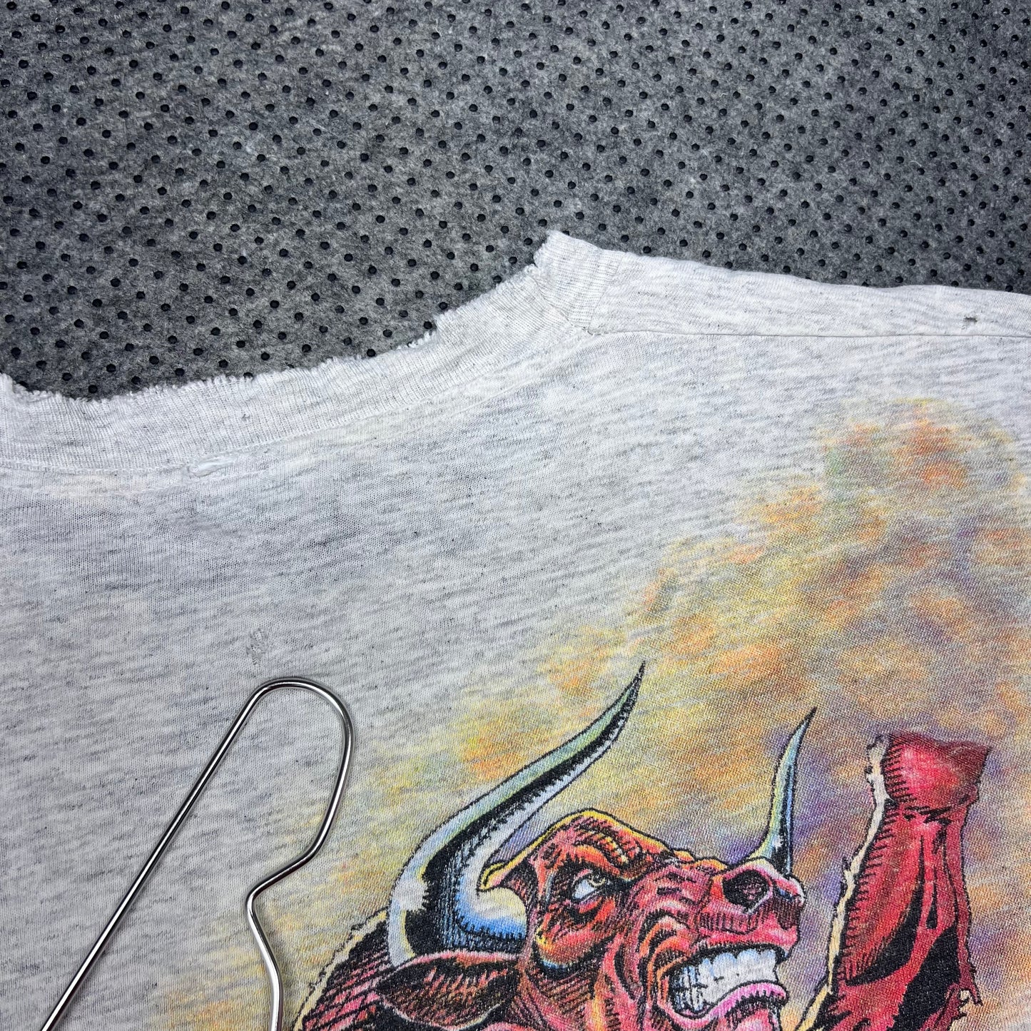 Vintage 90s Salem Sportswear Chicago Bulls Mascot Basketball Tee L