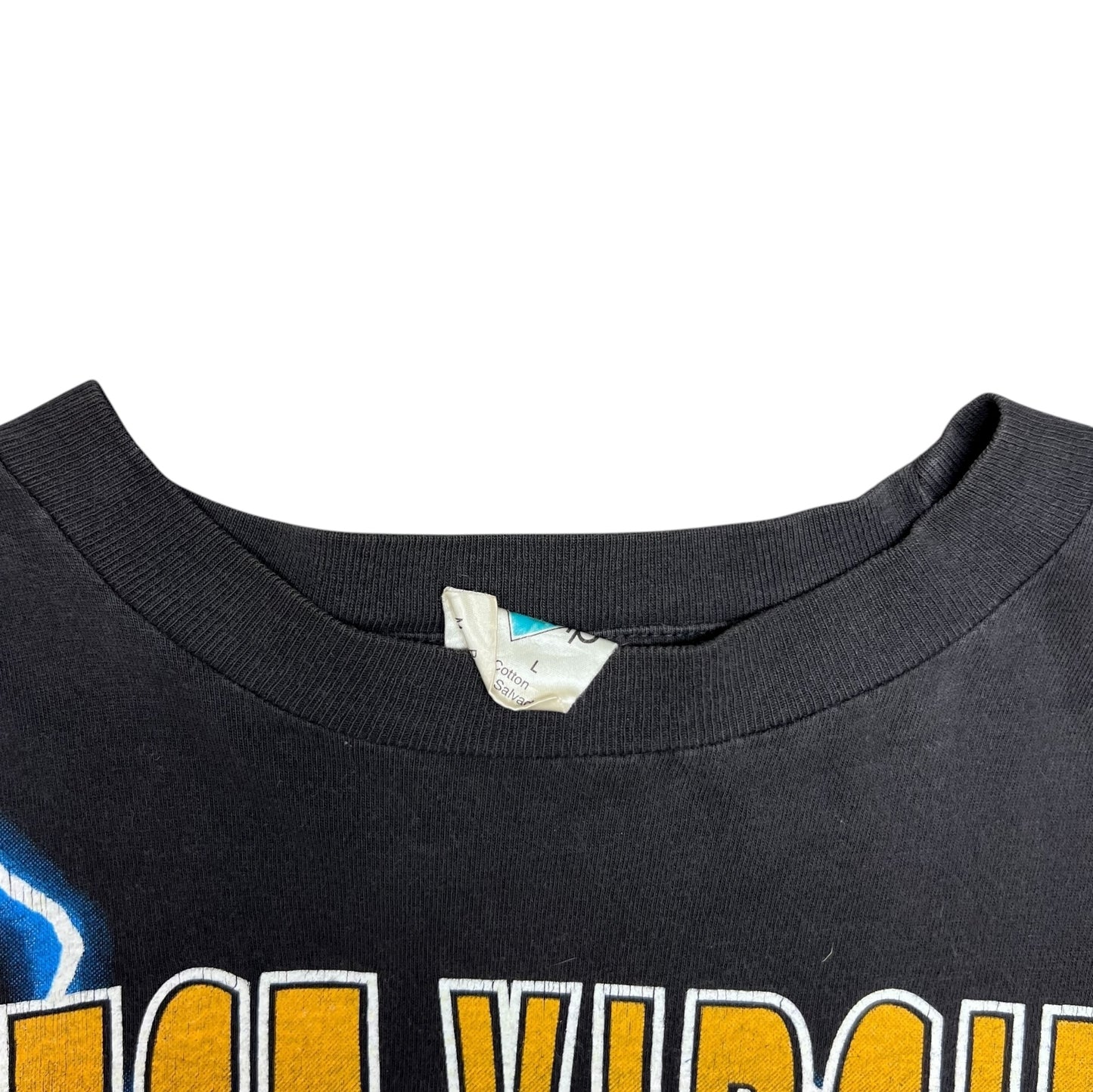 Vintage 90S West Virginia University Mountaineers American Thunder Lightning Tee L