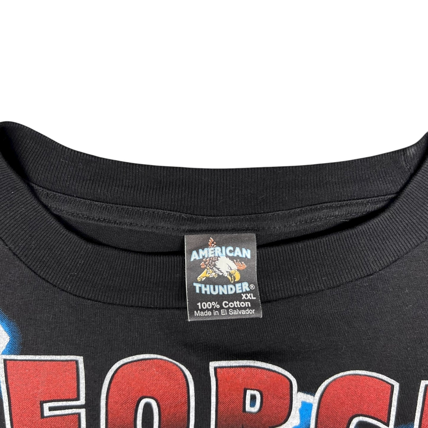 Vintage 90S Georgia Bulldogs University Lightning American Thunder Tee XXL
