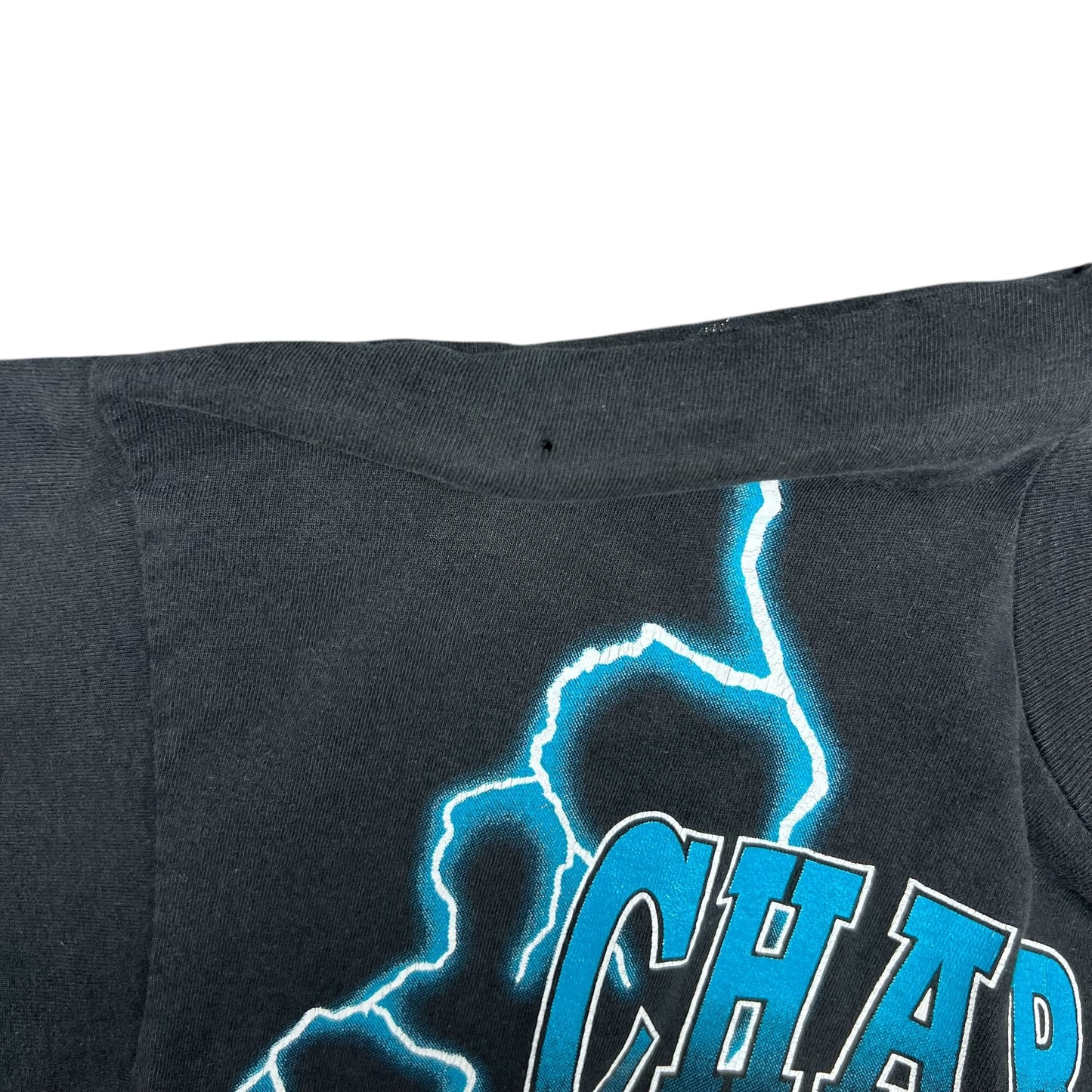 Vintage 90S Salem Charlotte Hornets Basketball Lightning Tee XL