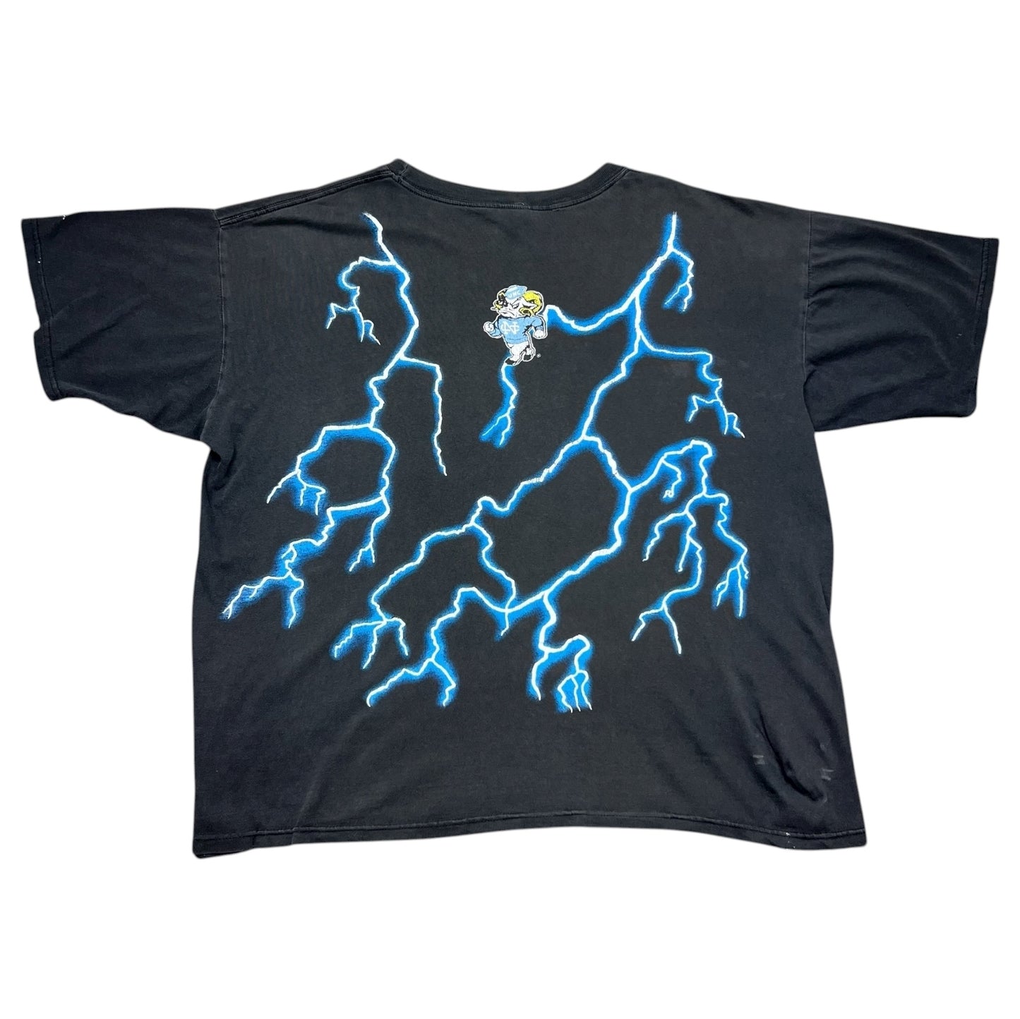 Vintage 90S North Carolina University Tar Heels Lightning Champ Tag Tee XXL