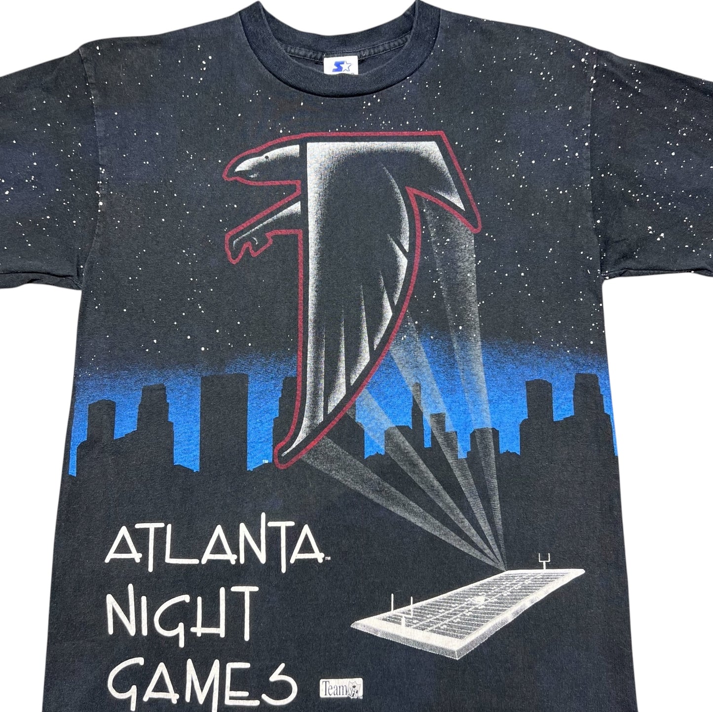 Vintage 90s Starter Atlanta Falcons Football Night Games Stadium Tee M