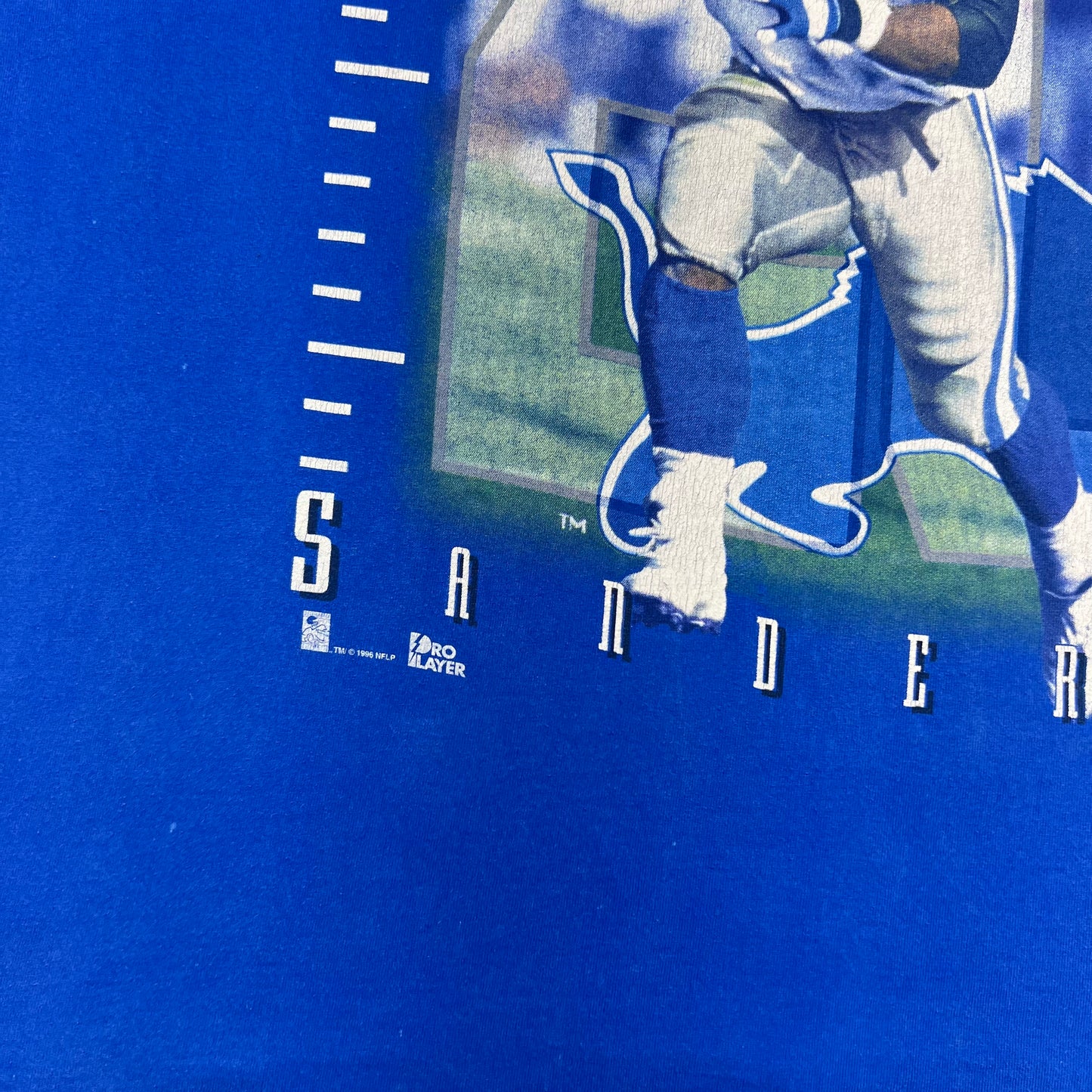 Vintage 1996 Pro Player Detroit Lions Barry Sanders Football Player Tee XL