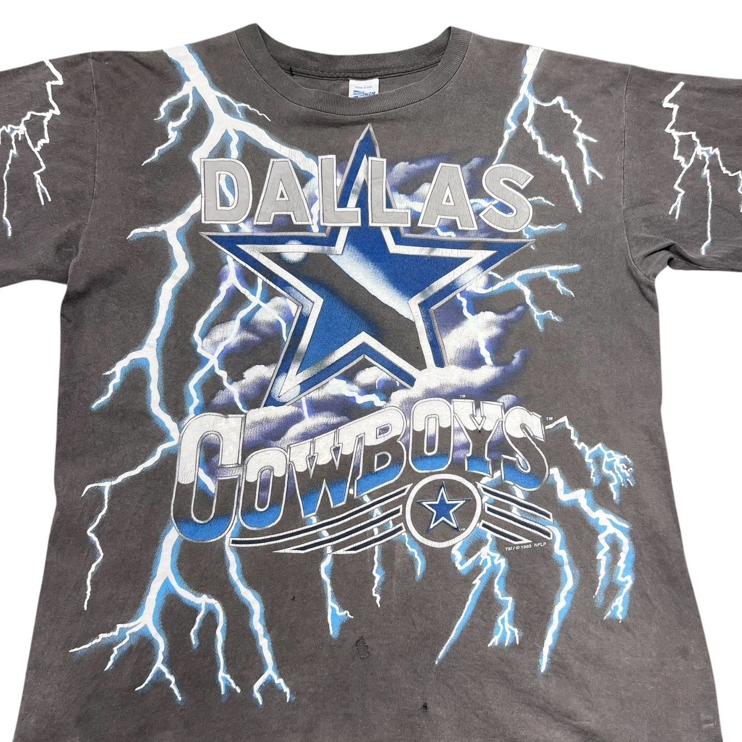 Vintage 1993 Salem Dallas Cowboys Football Lightning Tee XL