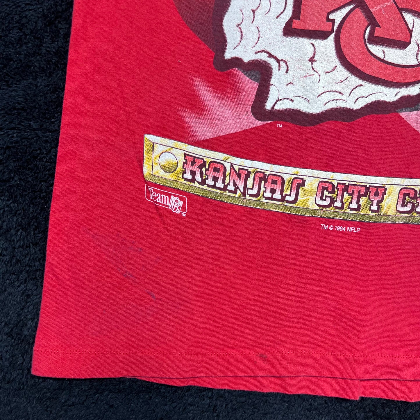Vintage 1994 Magic Johnson Tag Kansas City Chiefs Cut-Off Tee L