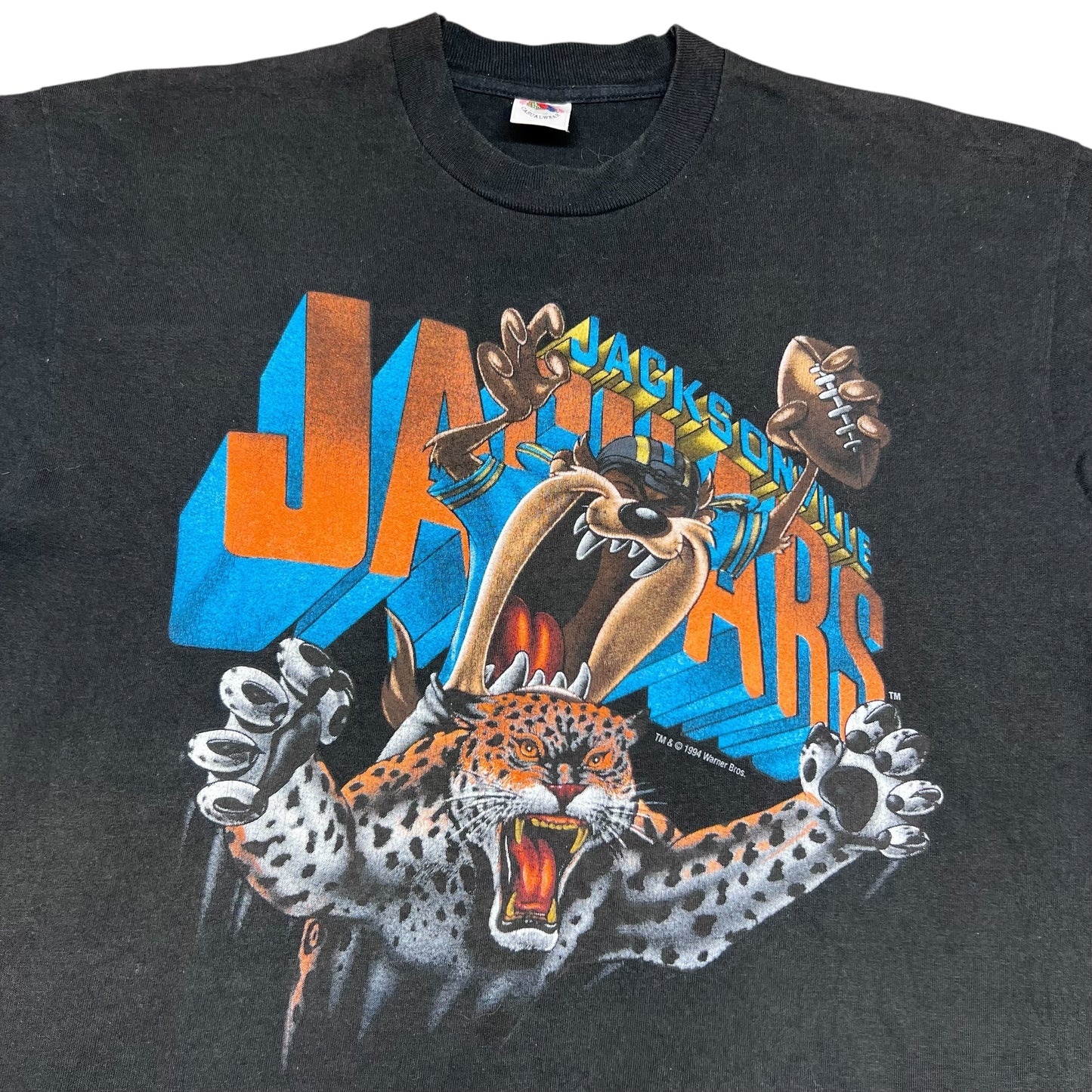 Vintage 1994 Jacksonville Jaguars Tasmanian Devil Football Mascot Tee L