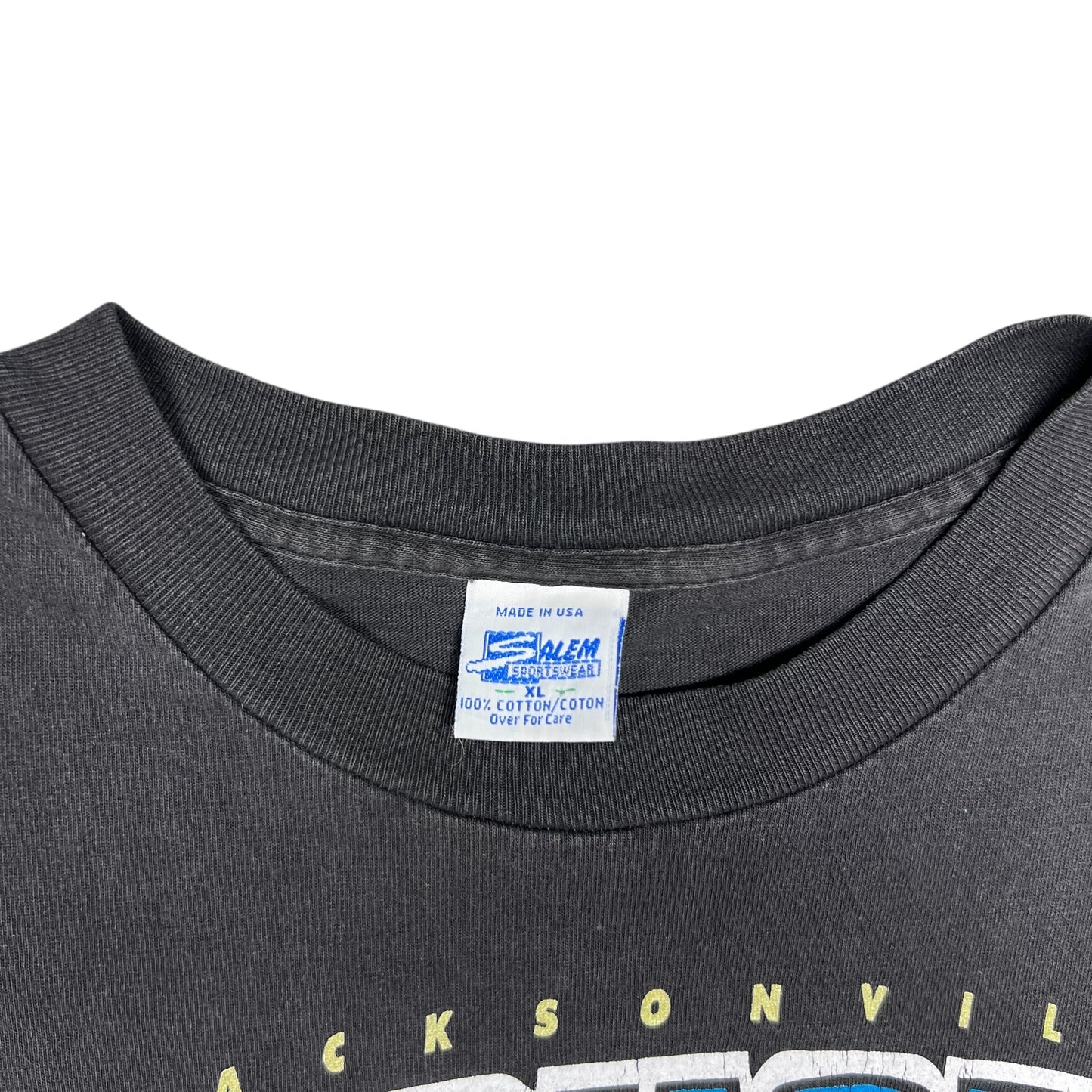 Vintage 1993 Salem Sportswear Jacksonville Jaguars Helmet Banned Logo Tee XL