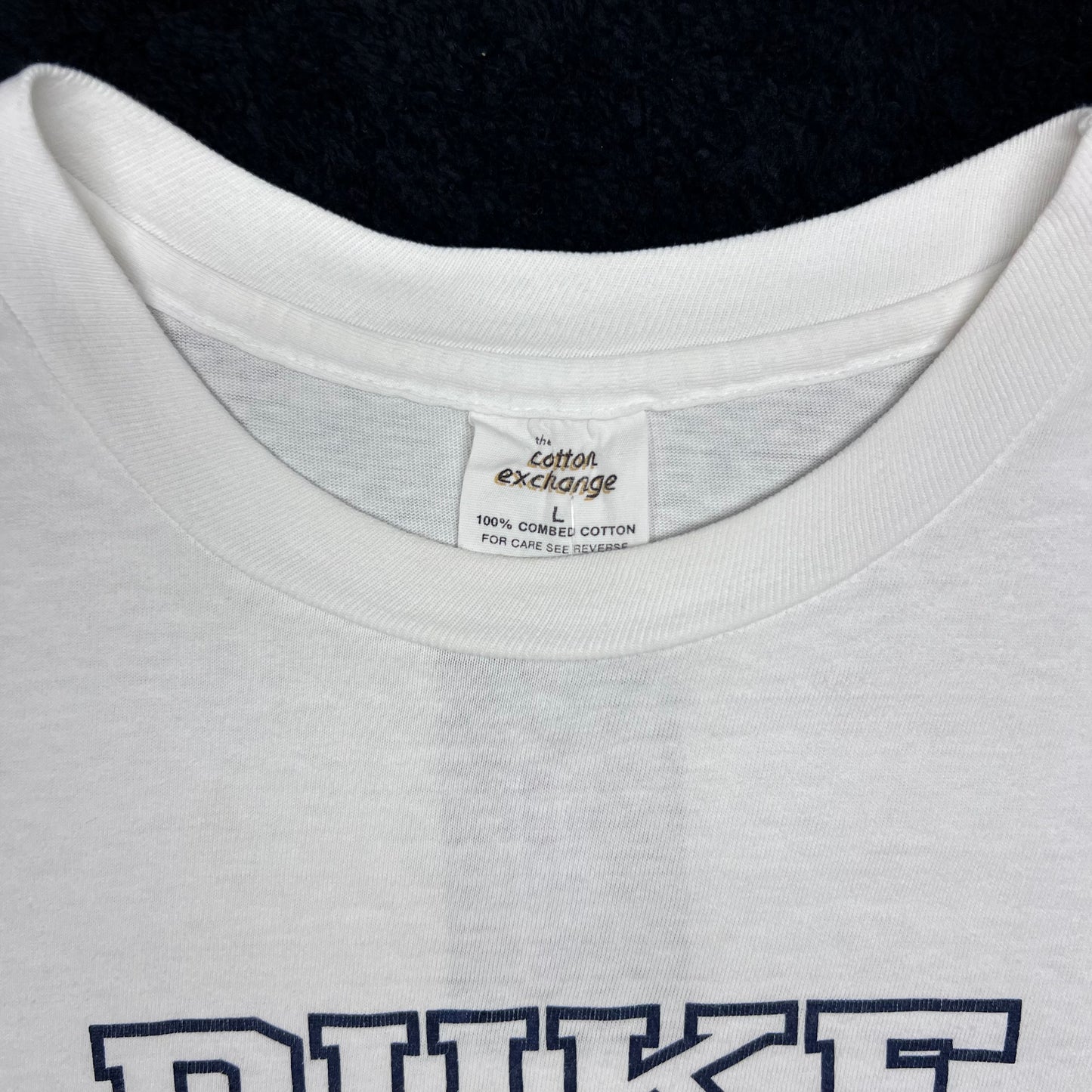 Vintage 1991 Duke Blue Devils National Champions Duke Vs Kansas Basketball Tee L