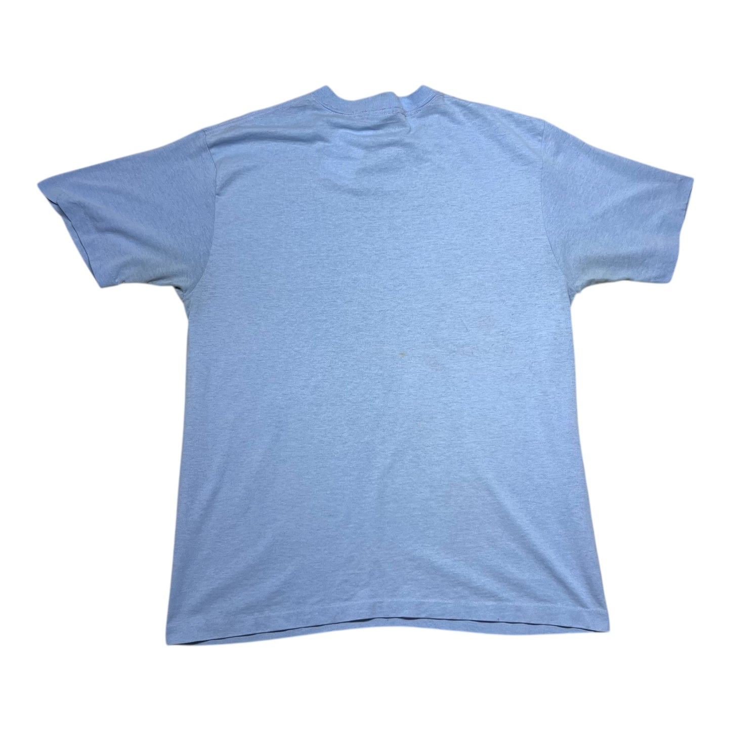 Vintage 80s Light Blue North Carolina UNC Tar Heels Foot Print Basketball Tee XL