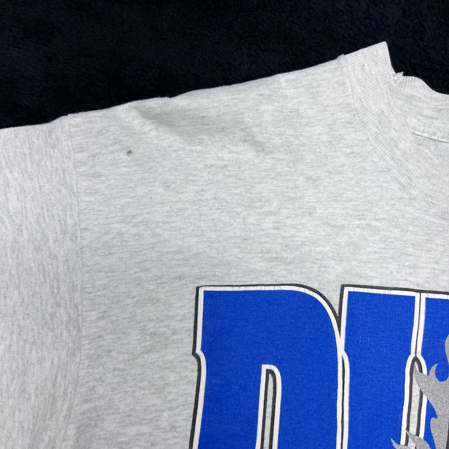 Vintage 90s FOTL Tag Duke University Grey Flames Blue Devils Tee XL