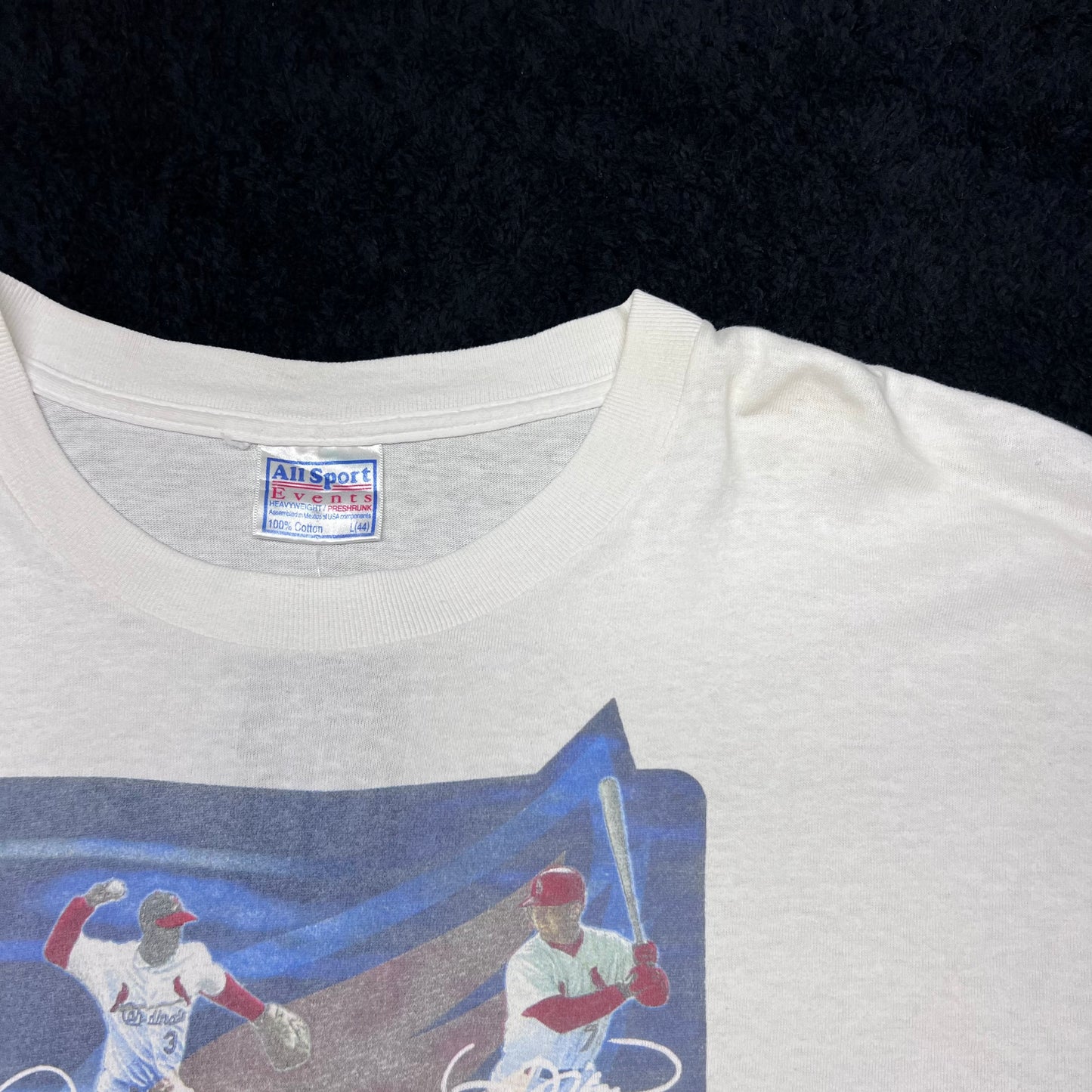 Vintage 90s All Sport Tag St. Louis Cardinals Player Coca-Cola Tee L