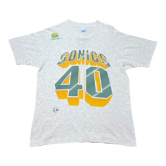 Vintage 90s Salem Sportswear NBA Seattle SuperSonics Basketball Jersey Tee L