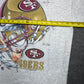 Vintage 1996 San Francisco 49ers Football Helmet Autograph Tee L
