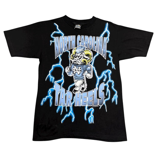 Vintage 90S North Carolina University Tar Heels Lightning American Thunder Tee L