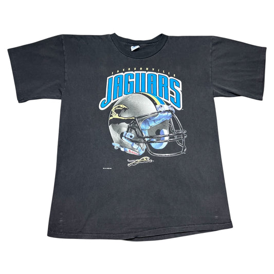 Vintage 1993 Salem Sportswear Jacksonville Jaguars Helmet Banned Logo Tee XL