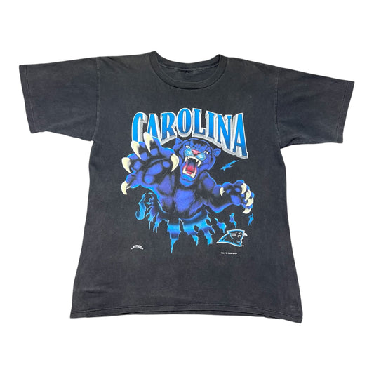 Vintage 1993 Nutmeg Carolina Panthers Breakthrough Mascot Realistic Tee L