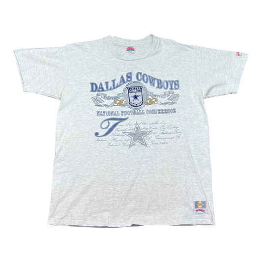 Vintage 90s Nutmeg NFL Dallas Cowboys Embroidered Football Tee XL