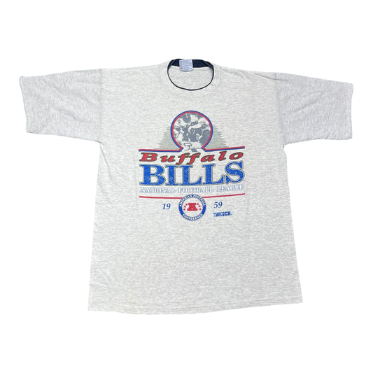 Vintage 90s Buffalo Bills American Football Conference Logo Tee L