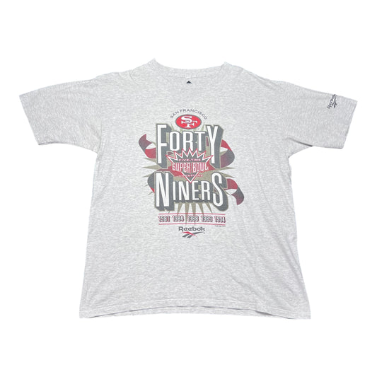 Vintage 1995 Reebok Five Time Super Bowl Champions San Francisco 49ers Tee XL