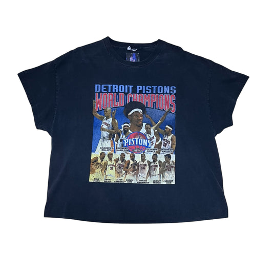 Vintage 2004 NBA World Champions Detroit Pistons Bad Boys Rap Tee XL