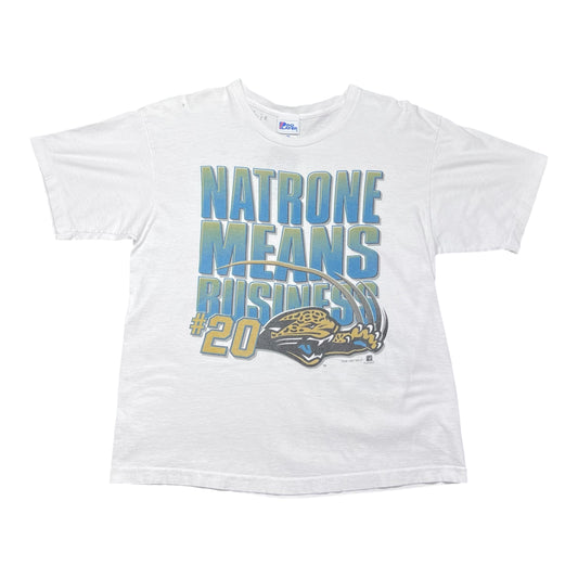 Vintage 1997 Pro Player NFL Jacksonville Jaguars Natrone Means Business Tee L