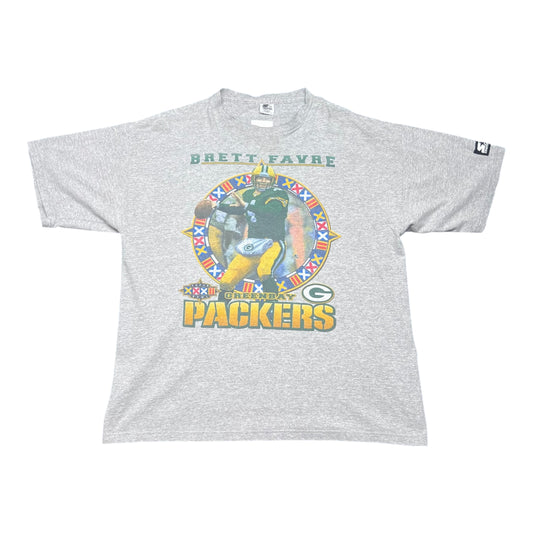 Vintage 90s Starter Green Bay Packers Brett Favre Super Bowl XXXII Tee XL