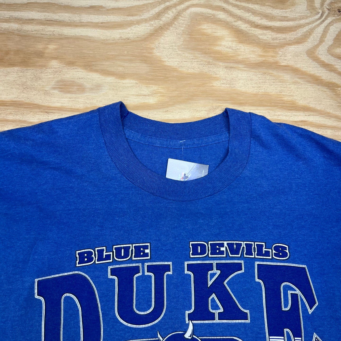 Vintage 1991 Blue National Champions Duke University Blue Devils Tee L