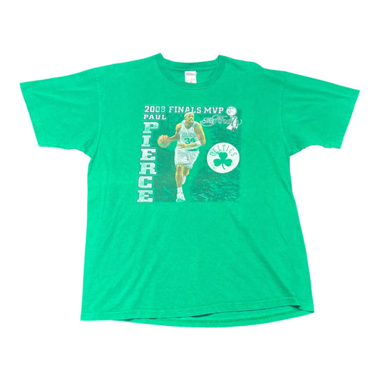 Vintage 2008 NBA Finals MVP Paul Pierce Boston Celtics Player Tee XL