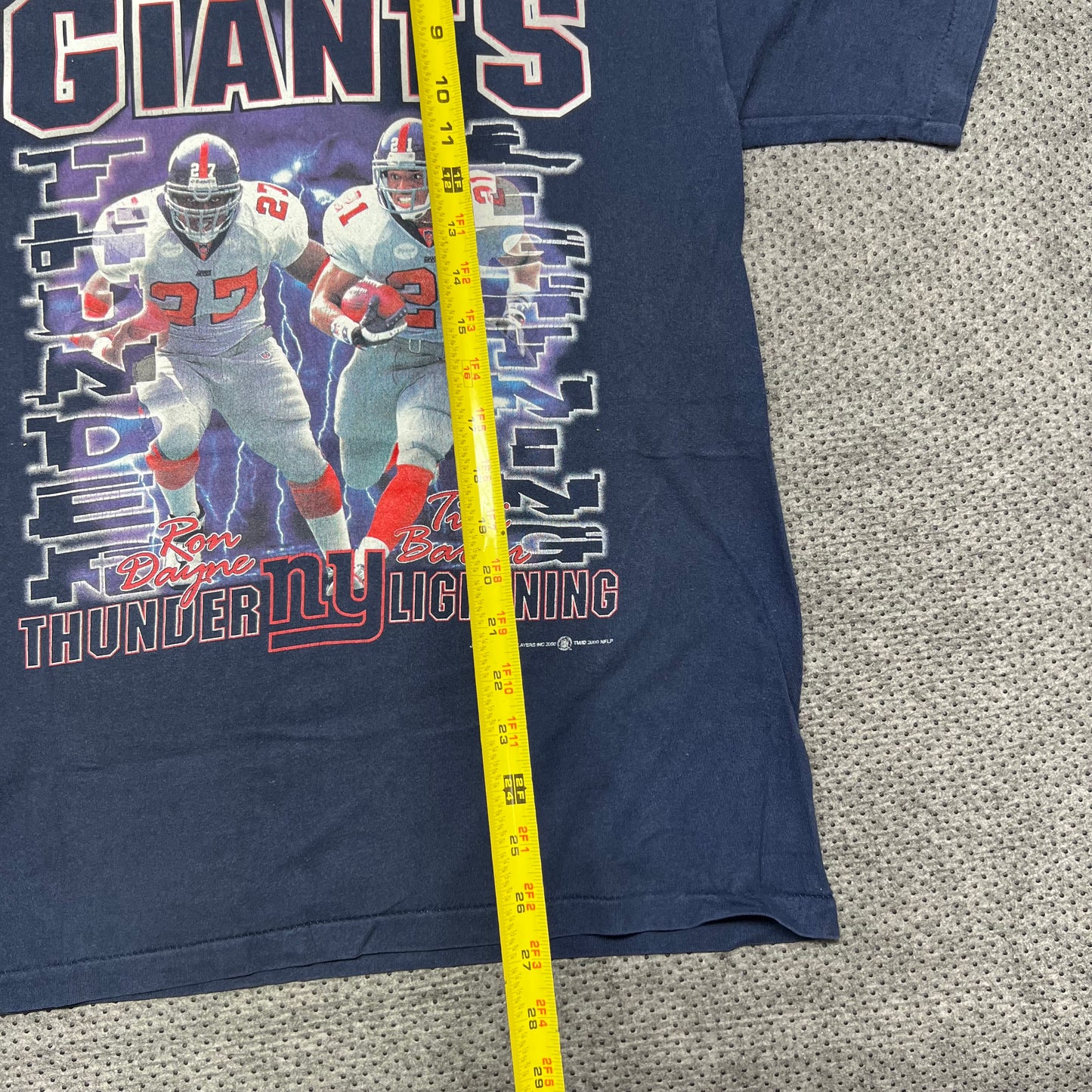 Vintage 2000 New York Giants Football Players Thunder & Lightning Tee M