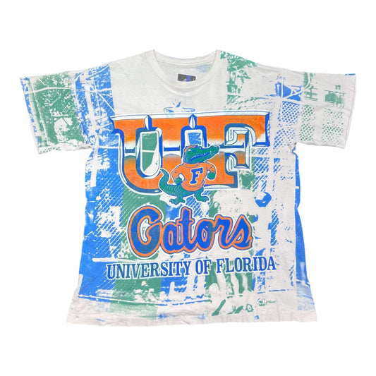 Vintage 90s NCAA AOP University Of Florida Gators Basketball Tee L