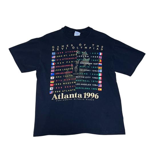 Vintage 1996 Games Of The XXVI Olympiad Atlanta World Wide Tour Tee L