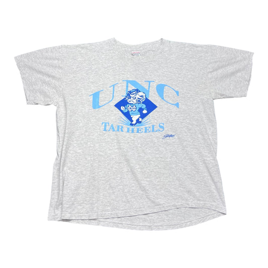 Vintage 90s Signature Tag North Carolina Tar Heels Center Logo Tee XL