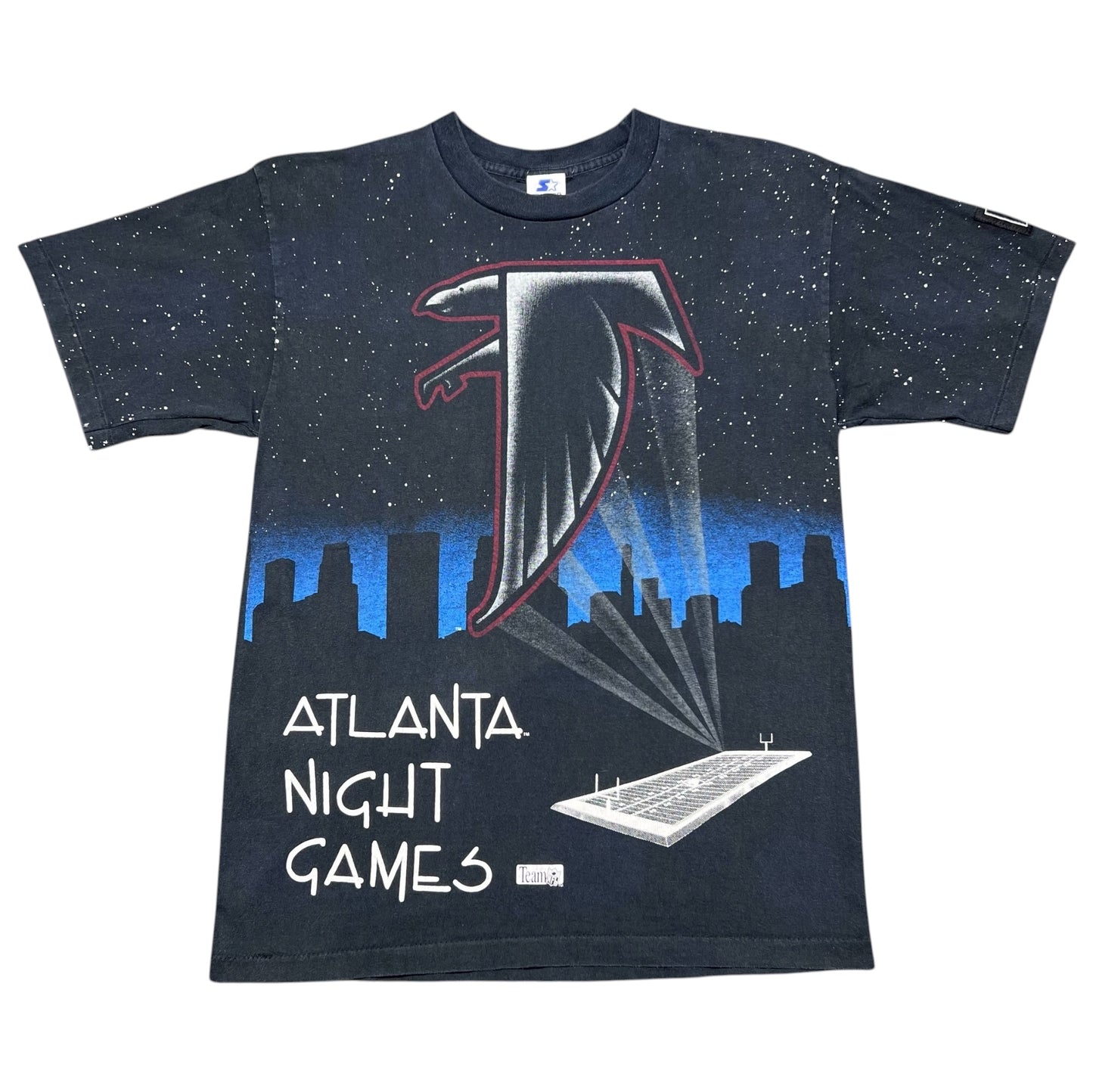 Vintage 90s Starter Atlanta Falcons Football Night Games Stadium Tee M