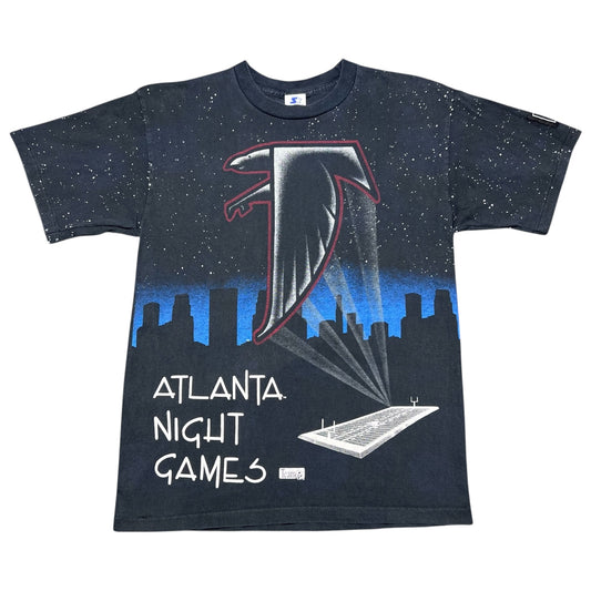 Vintage 90s Starter Atlanta Falcons Football Night Games Stadium Tee M