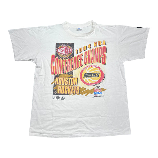 Vintage 1994 Starter Houston Rockets Western Conference Champions Tee L